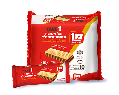 וופל בטעם שוקולד 10יח*21גר מן